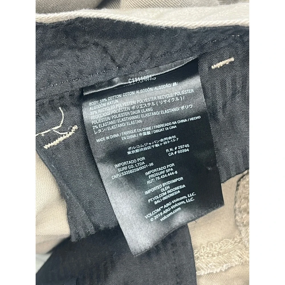 Volcom Frickin Modern Stretch Chino‎ Pants Khaki Tan Mens 28 Skate